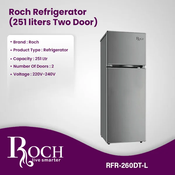 ROCH Refrigerators (260 liters, Two Doors) - Roch Electronics ROCH Refrigerators (260 liters, Two Doors) - Roch Electronics